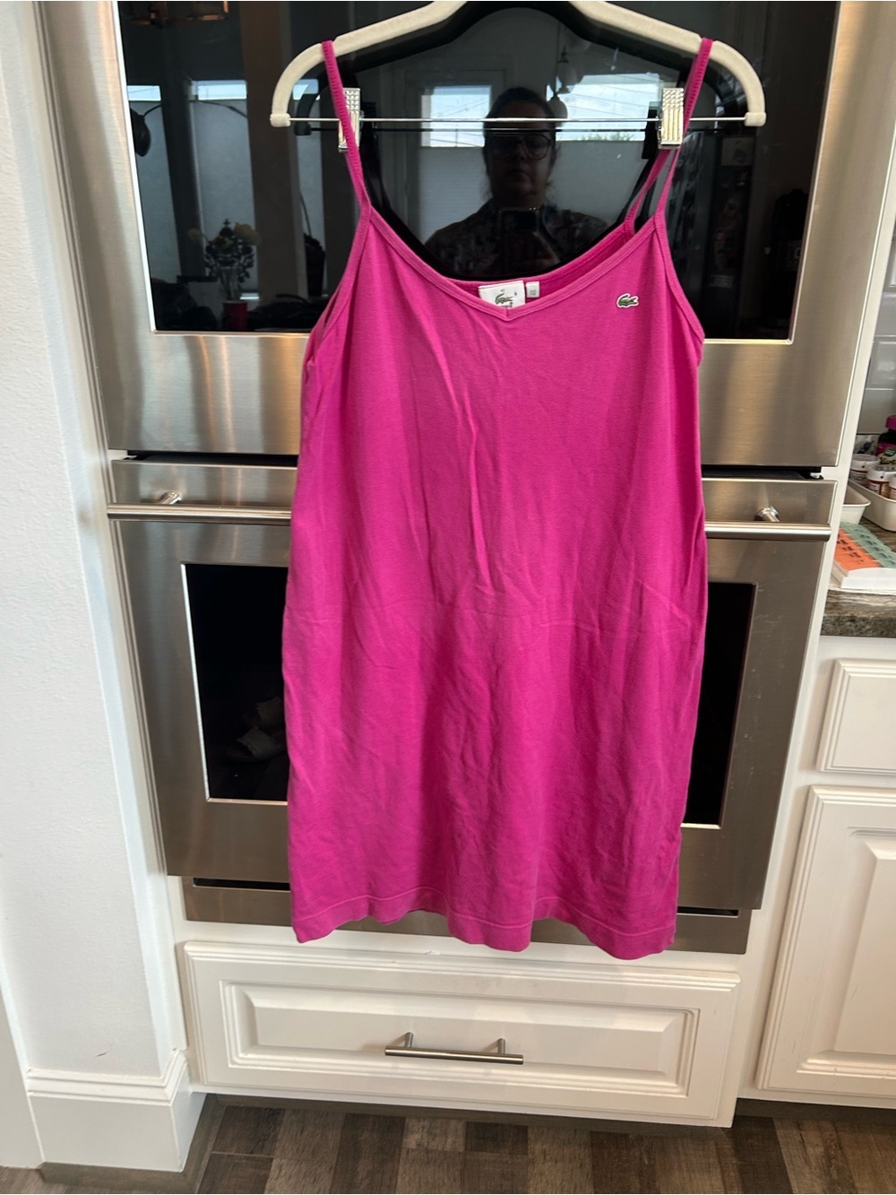 Lacoste Hot Pink Mini Slip tennis tank Dress size 10 slight wear GUC